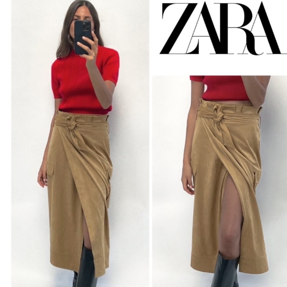 🆕️ Zara Suede Paperbag Skirt